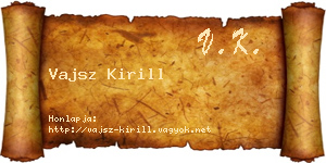 Vajsz Kirill névjegykártya